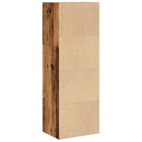 Boekenkast 40x30x114 cm bewerkt hout oud houtkleurig - thumbnail