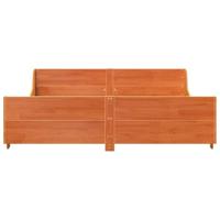 Bedframe zonder matras massief grenenhout wasbruin 180x200 cm - thumbnail