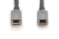 Digitus USB-C-displaykabel USB 3.2 Gen2 (USB 3.1 Gen2) USB-C, USB-C stekker 20.00 m Zwart Flexibel, Afgeschermd, Met USB AK-330160-200-S - thumbnail