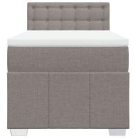Boxspring met matras stof taupe 80x200 cm - thumbnail