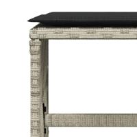 15-delige Tuinset met kussens poly rattan lichtgrijs - thumbnail