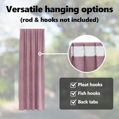 VidaXL Verduisterende gordijnen 2 pcs donkerroze 140 x 260 cm fluweel