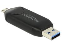 Delock 91734 Externe geheugenkaartlezer USB-A Zwart - thumbnail