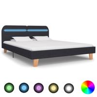 Bedframe met LED stof donkergrijs 180x200 cm - thumbnail