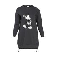 Paprika sweatjurk met pailletten antraciet/zwart/wit - thumbnail