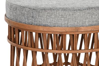 Voetensteun DKD Home Decor 40 x 40 x 48 cm Grijs Bruin Bamboe Tropisch