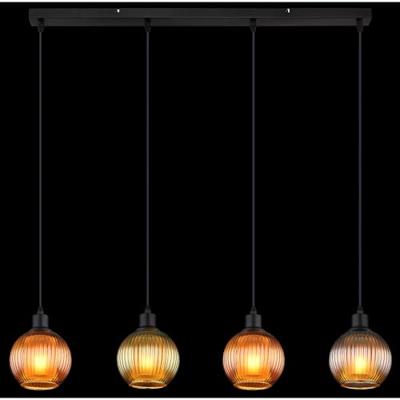 Globo HanglampZumba gekleurd glas 4-lichts - 15638-4