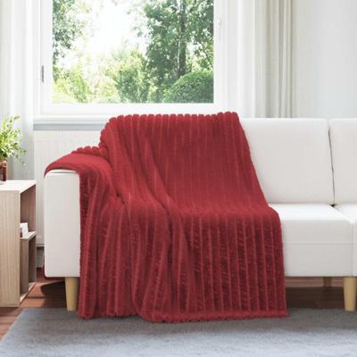VidaXL Gooi deken bordeaux rood 200 x 150 cm fleece