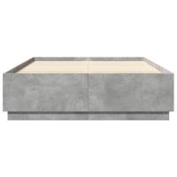 Bedframe bewerkt hout betongrijs 140x200 cm - thumbnail