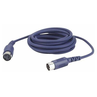 DAP FL52 5-pins DIN MIDI male-female kabel 3m 5-pins aangesloten
