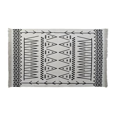 Tapijt DKD Home Decor Zwart Wit Ikat (120 x 180 x 0,7 cm)