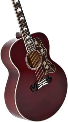 Sigma Guitars GJA-SG200 Translucent Wine Red elektrisch-akoestische westerngitaar met softshell case