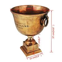 VidaXL Prijzenbeker champagnekoeler koperbruin - thumbnail
