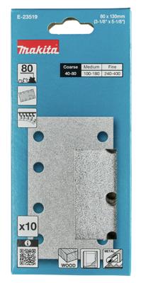 Makita Accessoires Schuurvel 80x133mm A80 velcro - E-23519 Makita Accessoires Schuurvel 80x133mm A80 velcro - E-23519