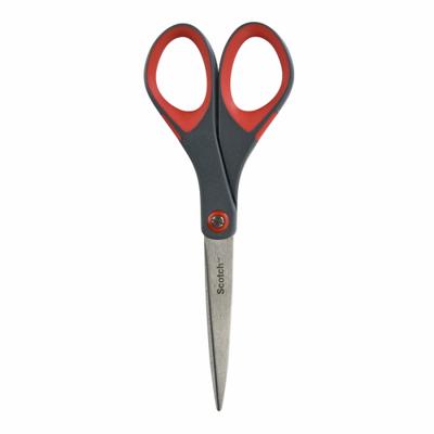 Scotch schaar Precision, ft 18 cm, rechts en links, scherpe punt, RVS, grijs/rood, blister van 1stuk Scotch schaar Precision, ft 18 cm, rechts en links, scherpe punt, RVS, grijs/rood, blister van 1stuk