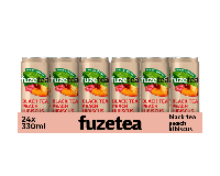 Fuze Tea black peach hibiscus blik sleek (24x 33cl) - thumbnail