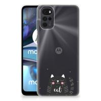 Motorola Moto G22 Telefoonhoesje met Naam Cat Good Day - thumbnail
