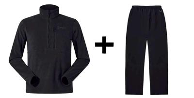 Berghaus Prism PT HZ sweatshirt maat L Zwart + Berghaus HILLWALKER OVRTRS AM BLK/BLK maat L