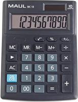 Maul MC 10 Bureaurekenmachine Zwart Aantal displayposities: 10 werkt op batterijen, werkt op zonne-energie (b x h x d) 137 x 31 x 103 mm - thumbnail