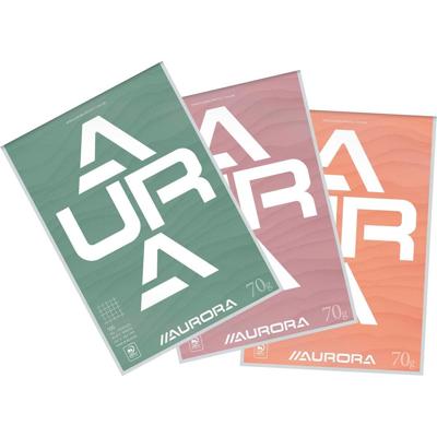 Aurora schrijfblok A4 70 g geruit 5x5, 100 vel