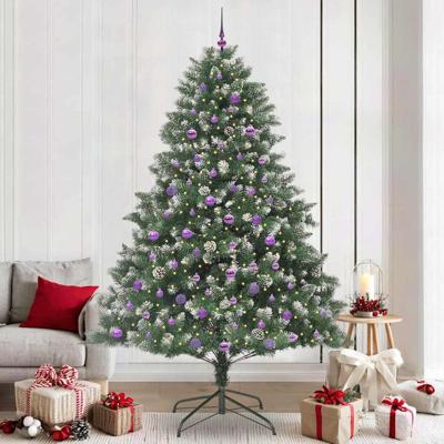 Kunstkerstboom met 300 LED Groen 240 cm PVC en Plastic en Staal