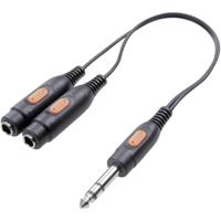 SpeaKa Professional SP-7869836 Jackplug Audio Y-adapter [1x Jackplug male 6,3 mm - 2x Jackplug female 6,3 mm] Zwart - thumbnail