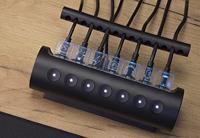 Streamplify Streamplify HUB CTRL 7, 7x USB 3.0 Typ A, RGB, 12V, EU-Netzkabel - schwarz USB 3.0-hub Zwart - thumbnail