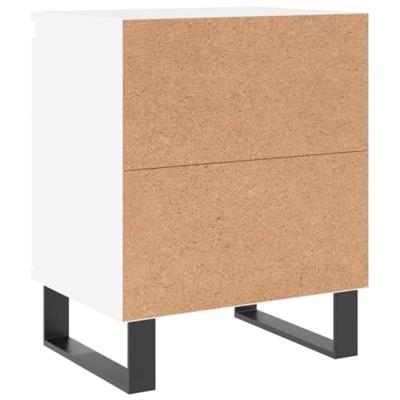 Nachtkastjes 2 st 40x30x50 cm bewerkt hout wit