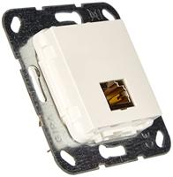 GIRA computeraansluiting RJ45 CAT 6A snijtechniek zuiver wit glanzend 569603 - thumbnail