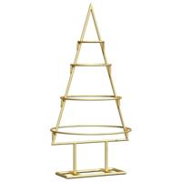 Metalen kerstboom met standaard Goud 60 cm Poedergecoat staal - thumbnail