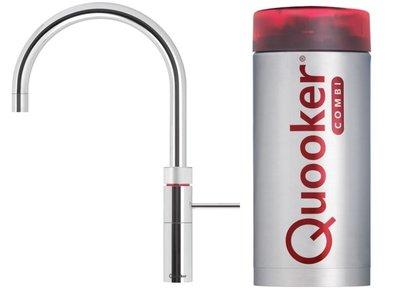 Quooker Fusion round met COMBI+ boiler 3-in-1 kokend water kraan Chroom