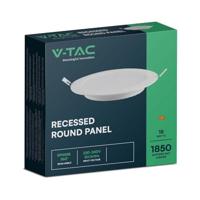 V-TAC 7864 LED-inbouwpaneel Energielabel: F (A - G) 18 W Warmwit Wit - thumbnail