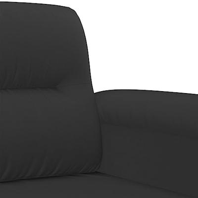 Tweezitsbank 120 cm microvezelstof zwart