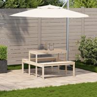 Picknicktafel 110x134x75 cm massief grenenhout - thumbnail