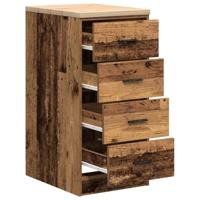 VidaXL Garagekast 40x51x85 cm massief grenenhout oud hout - thumbnail
