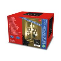 Lichtgordijn met sterren voor buiten - 7 sterren - 35 LEDs - Warm wit - 0.8 x 1.1 meter - Kerstverlichting - thumbnail