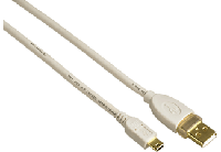 Hama USB 2.0-verbindingskabel A-stekker - mini-B-stekker, 1,8 m, wit - thumbnail