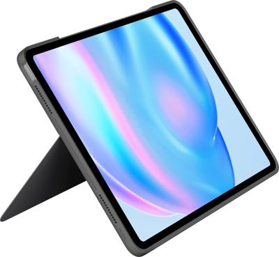 Logitech Combo Touch iPad Air 13-inch (M2)(2024) Toetsenbordhoes - Afneembaar toetsenbord met achtergrondverlichting en kickstand, comfortabel typen, multifunctionele modus - Grijs, QWERTY