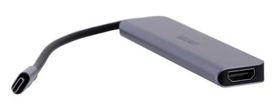 uHUB S7+ 7-in-1 USB-C 5 Gbps hub met 4K HDMI en 100W vermogen | H118A | 3 USB-A-poorten | HDMI 1.4 | 0,15 m kabel | USB 5 Gbps | HDMI-poort, USB-A-poort, microSD-sleuf, SD-slot
