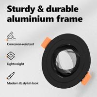 VidaXL Spotje 24 pcs zwart 9 x 9 x 2 cm aluminium - thumbnail