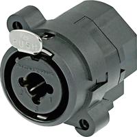 Neutrik NCJ9FI-H XLR-connector Flensbus, contacten haaks Aantal polen: 3 Zwart 1 stuk(s) - thumbnail