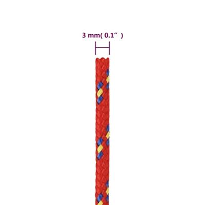 Boottouw 3 mm 25 m polypropyleen rood