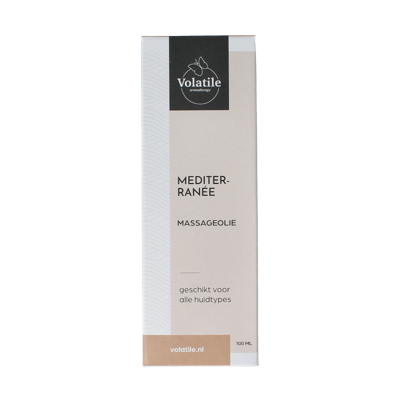 Massageolie mediterranee glas met pomp 100 Milliliter