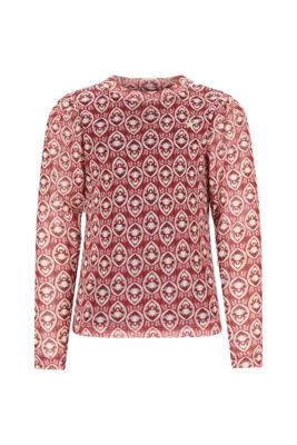 Like Flo winter mesh top meisjes - roze - Estee - AOP