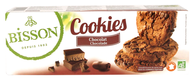 Bisson Chocolade cookies met stukjes pure chocola bio 200 Gram Bisson Chocolade cookies met stukjes pure chocola bio 200 Gram