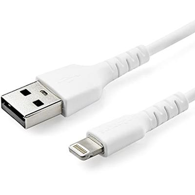 StarTech.com Premium USB-A naar Lightning Kabel 1m Wit - USB Type A naar Lightning Charge & Sync Oplaadkabel - Verstevigd met Aramide Vezels - Apple MFi Gecertificeerd - iPad Air iPhone12 (RUSBLTMM1M)