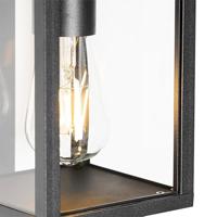 QAZQA Buiten wandlantaarn zwart IP44 met schemersensor - Charlois - thumbnail