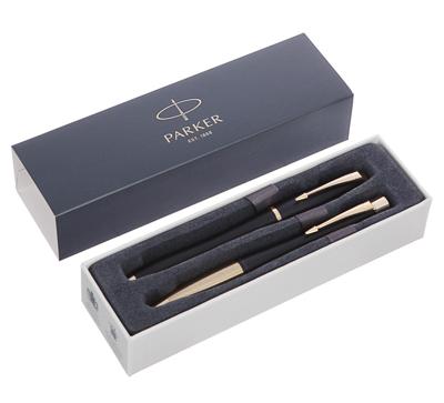 Balpen en vulpen Parker Urban matt black GT medium 2 stuks