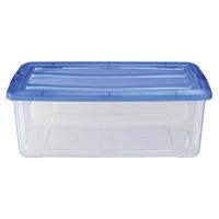 Iris Topbox Opbergbox 30L 57.5x39x20.5 cm Blauw/Transparant - thumbnail