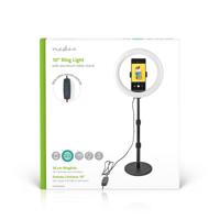 Ringlicht | 10 inch | 120 LED's | 2700 - 6700 K | Grondplaat | Zwart - thumbnail